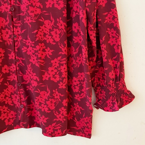 Lands' End Women's 3/4 Sleeve Lightweight Jersey Button Front Top Size 2X NWT - Picture 3 of 11